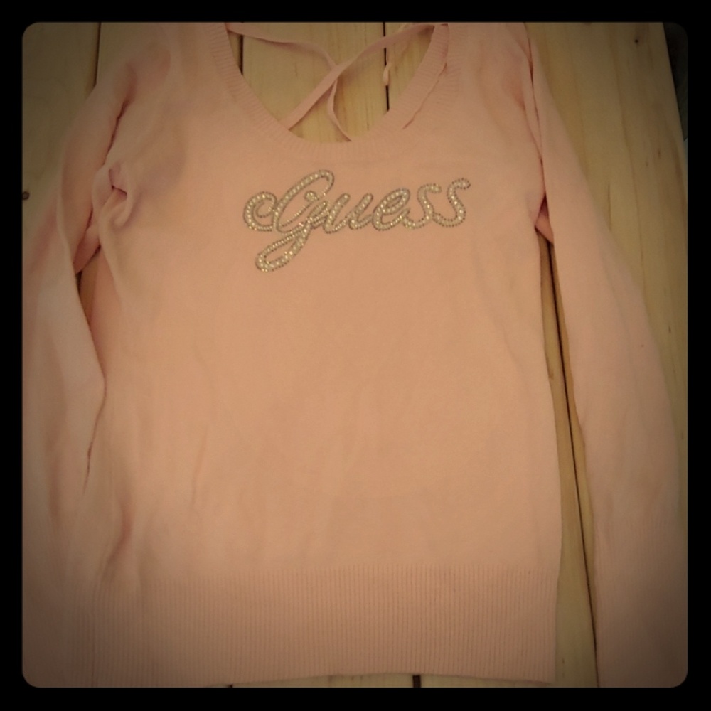 Pink Rhinestone Guess Sweater
